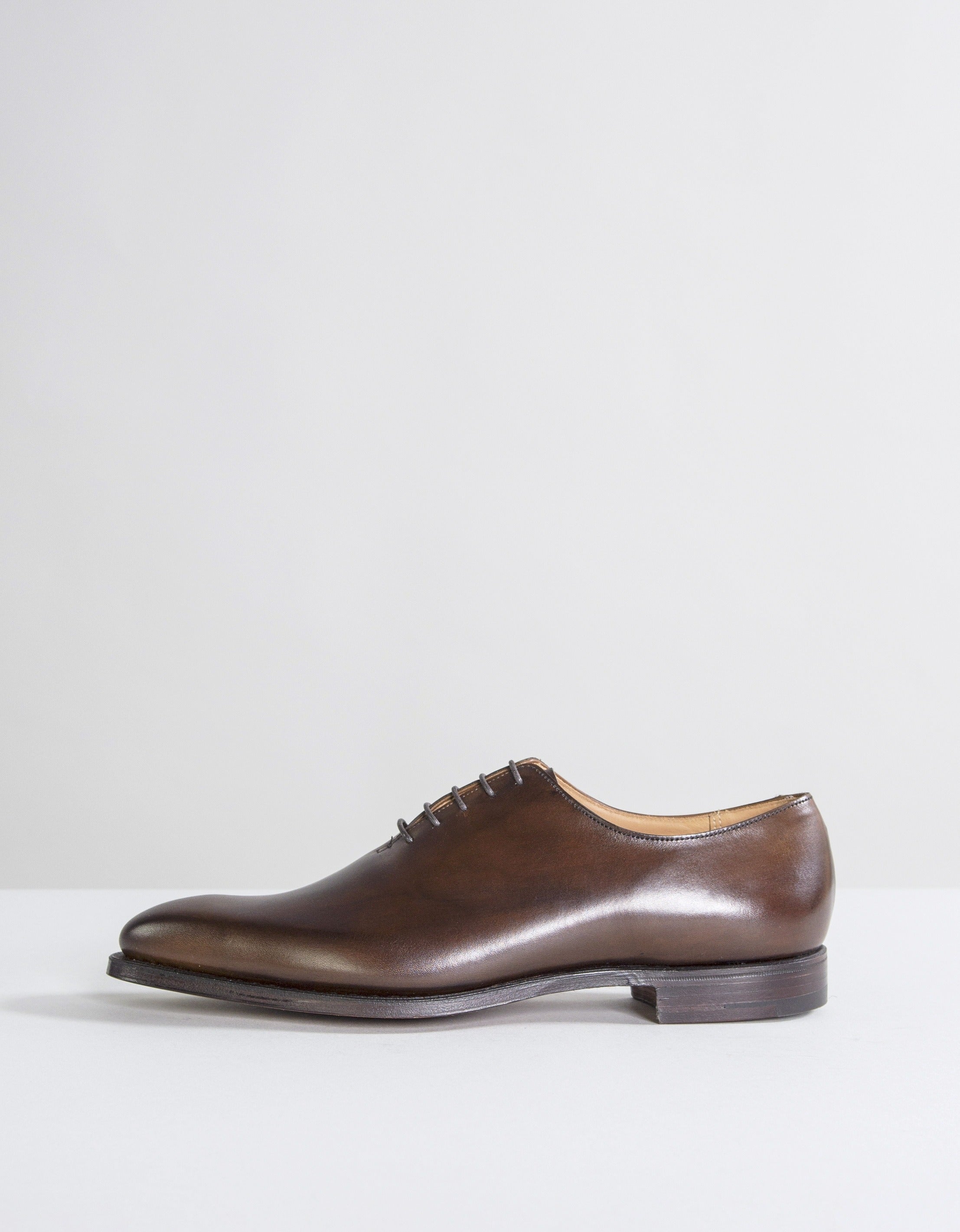 Crockett & Jones Alex Burnished Calf Leather Shoes Brown