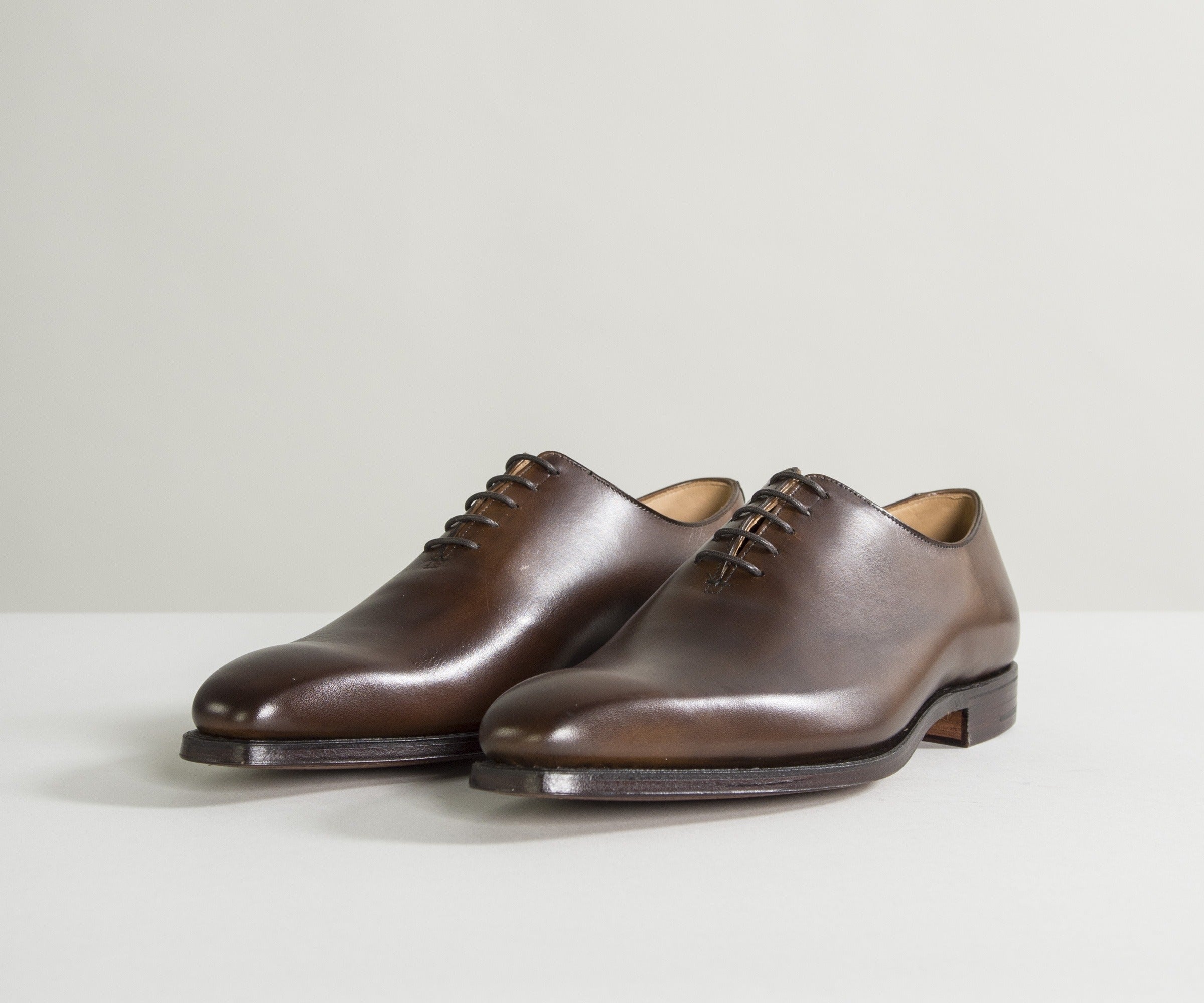 Crockett & Jones Alex Burnished Calf Leather Shoes Brown
