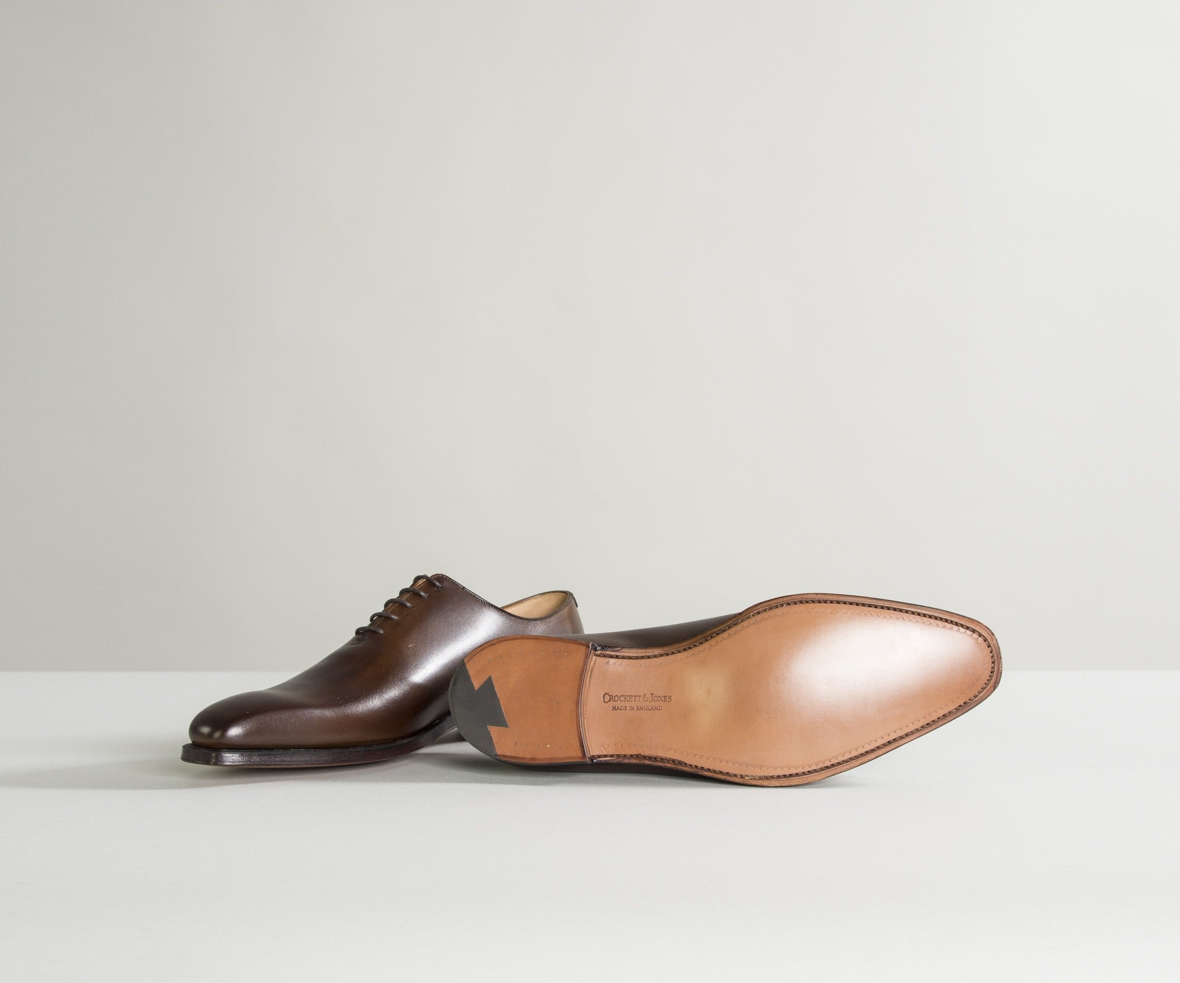 Crockett & Jones Alex Burnished Calf Leather Shoes Brown