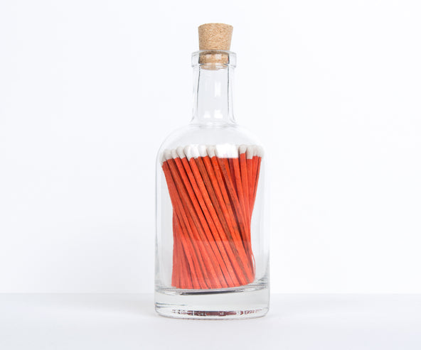 Archivist Glass Bottle Matches Orange