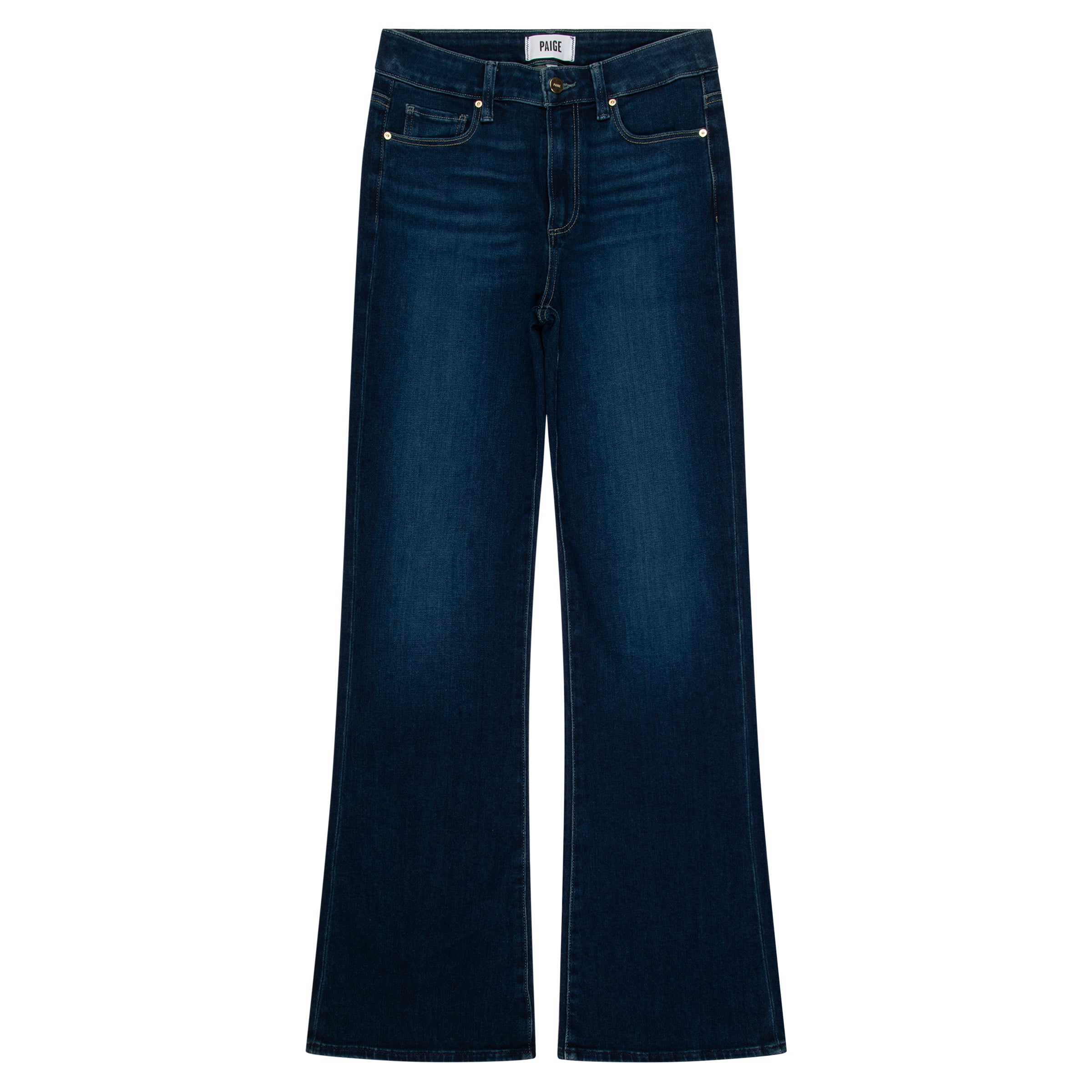 Dark blue jeans on a white background