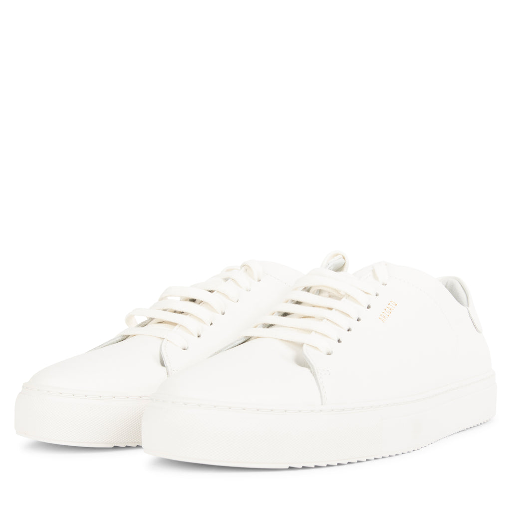 White sneakers on a white background