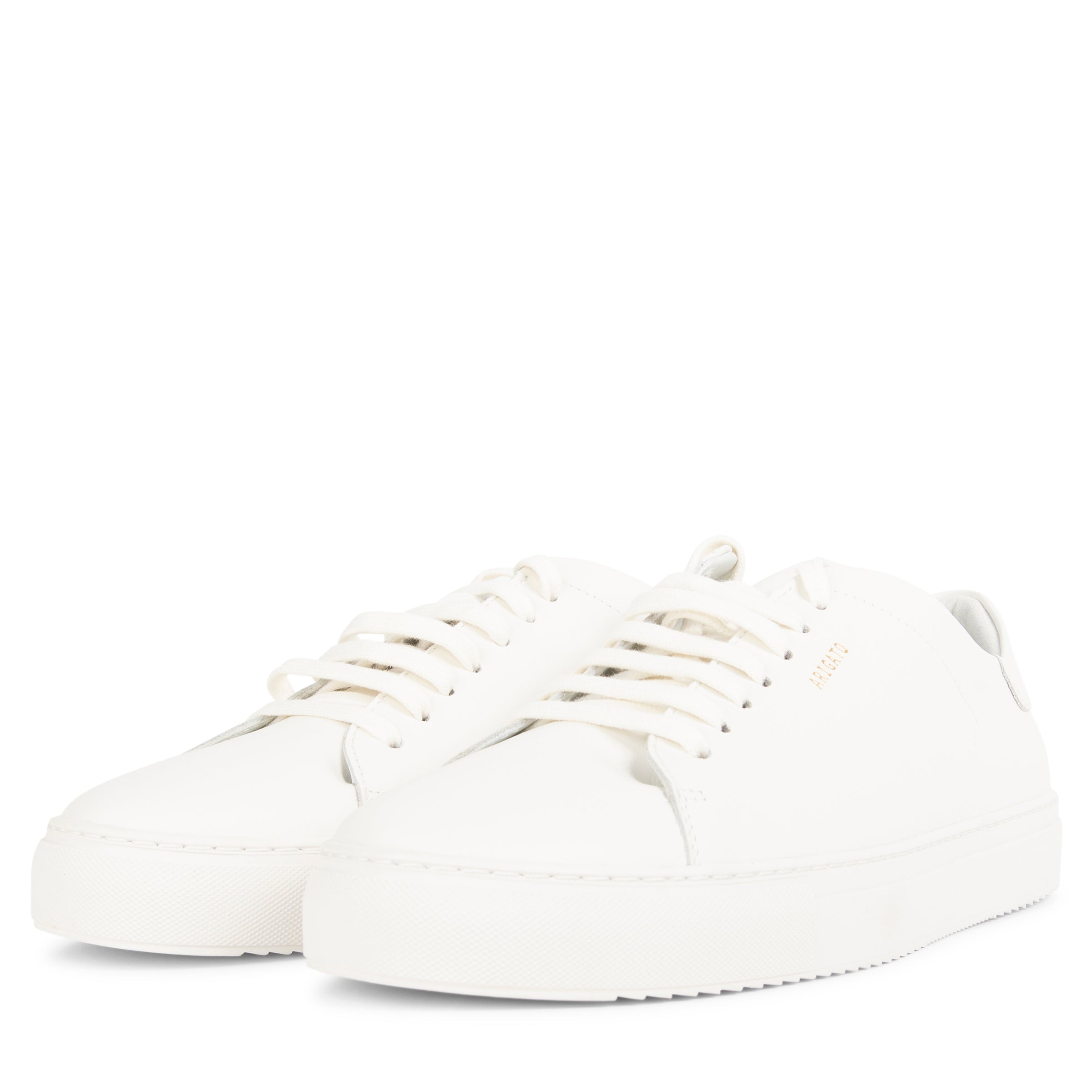 White sneakers on a white background