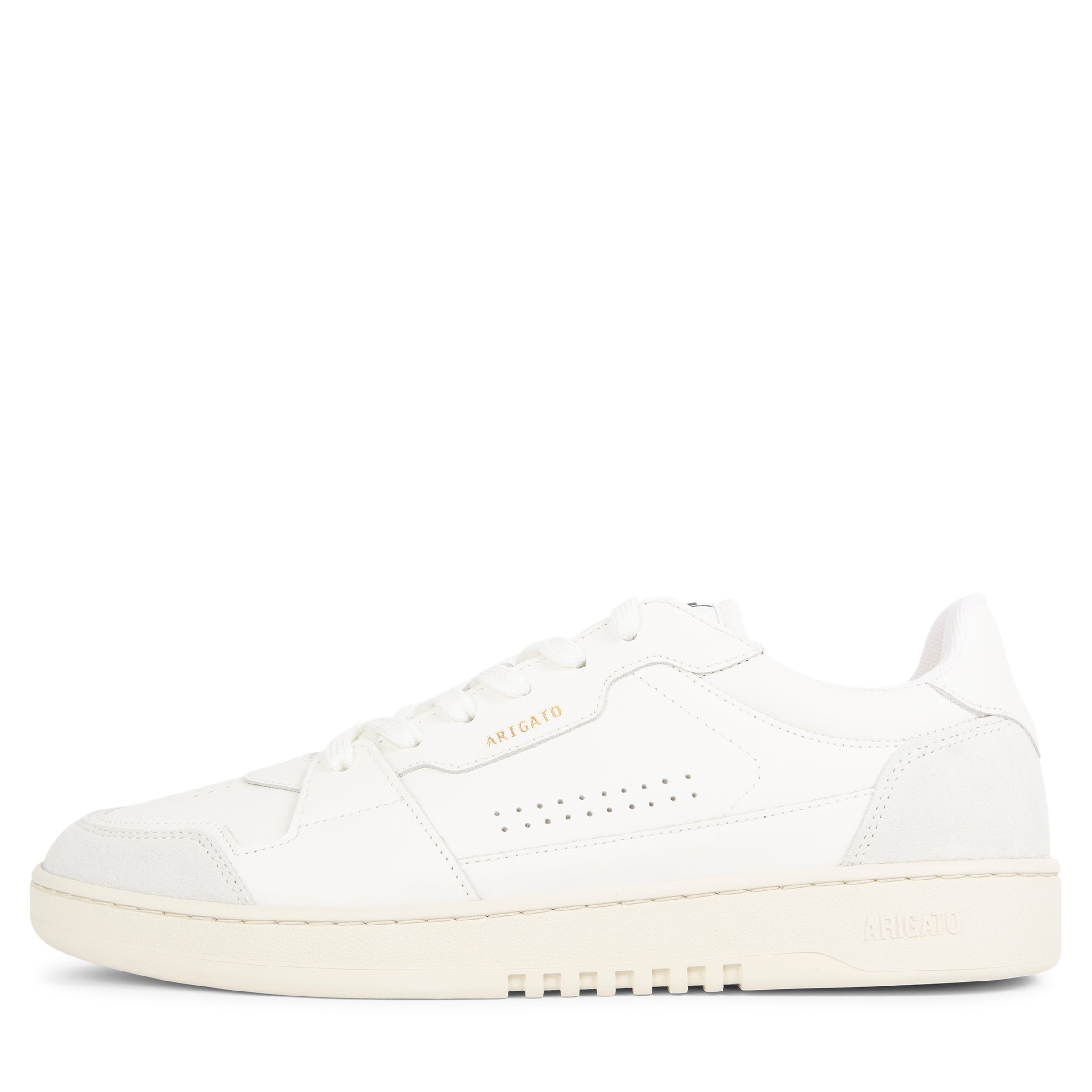 Axel Arigato Dice Lo white sneaker with panelled leather design, chunky sole and minimalist Scandinavian styling