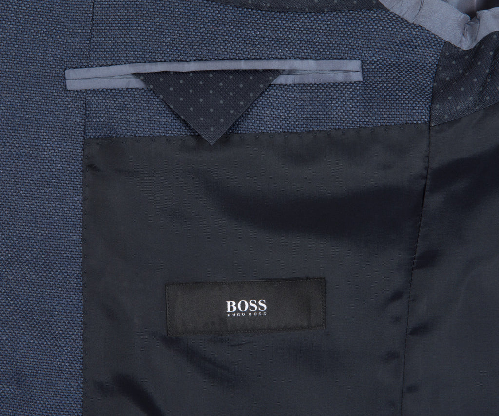 Hugo Boss Hutsons1 Wool & Silk Fleck Sports Jacket Mid Blue