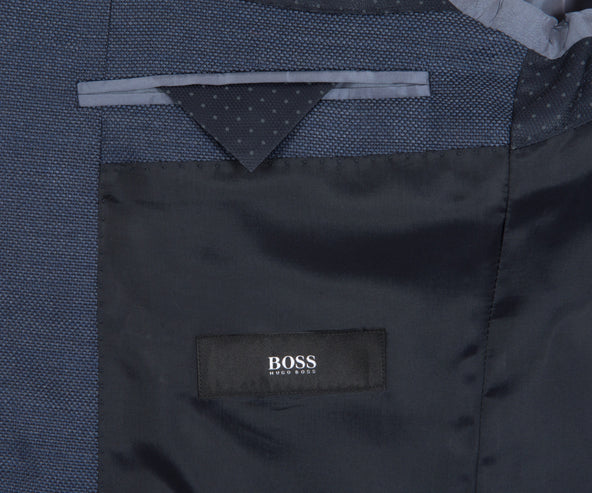 Hugo Boss Hutsons1 Wool & Silk Fleck Sports Jacket Mid Blue
