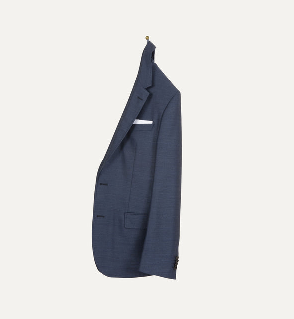 Hugo Boss Hutsons1 Wool & Silk Fleck Sports Jacket Mid Blue