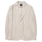 Light gray blazer with 'BOSS' label on a white background