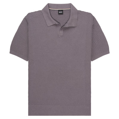 Boss H-Natalo Purple Knitted Polo