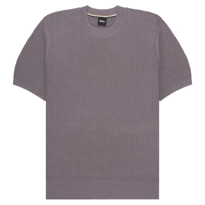 Boss H-Nilton Purple Knitted T-Shirt
