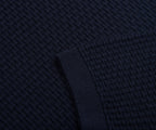 Close-up of dark blue textured fabric