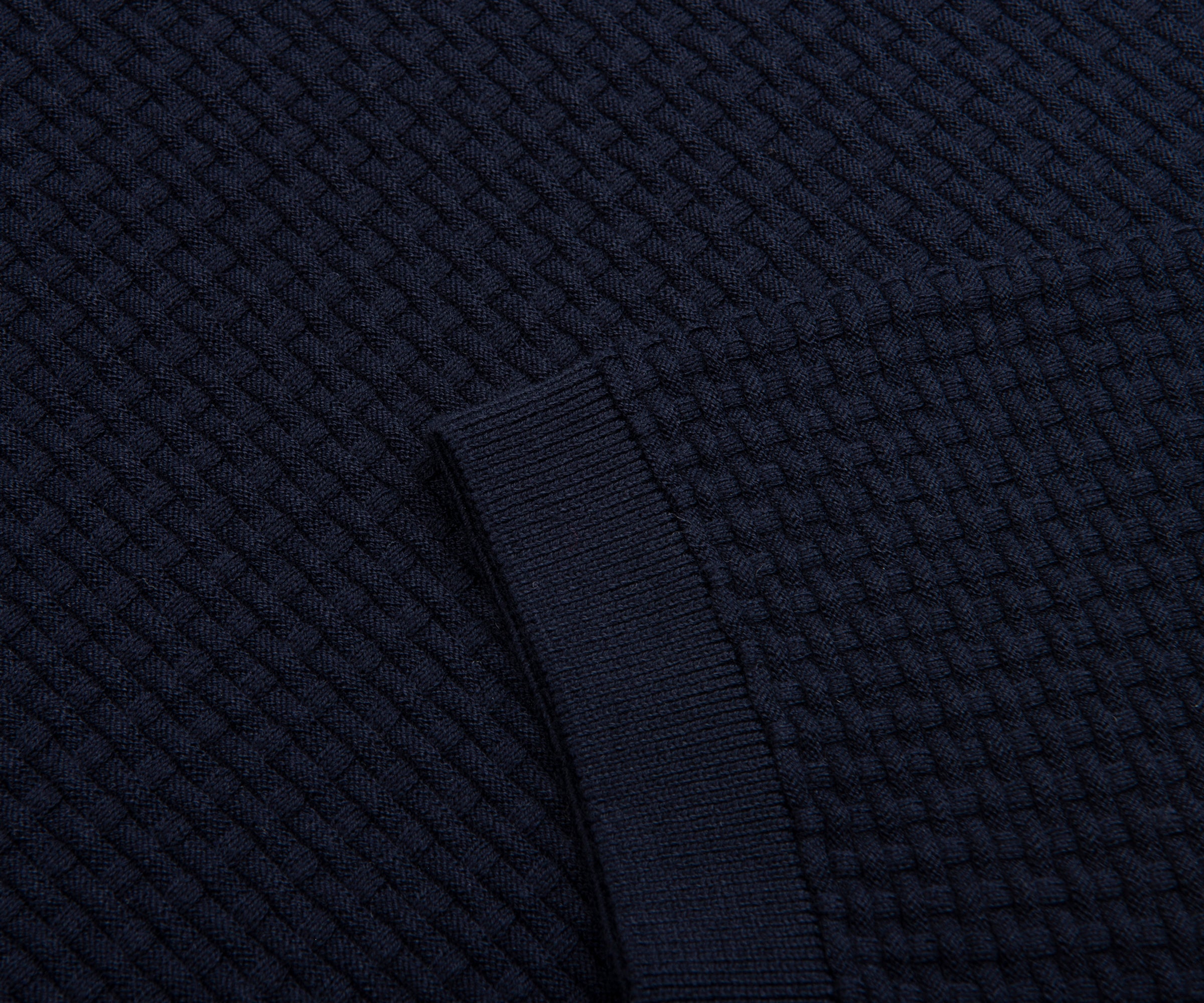 Close-up of dark blue textured fabric