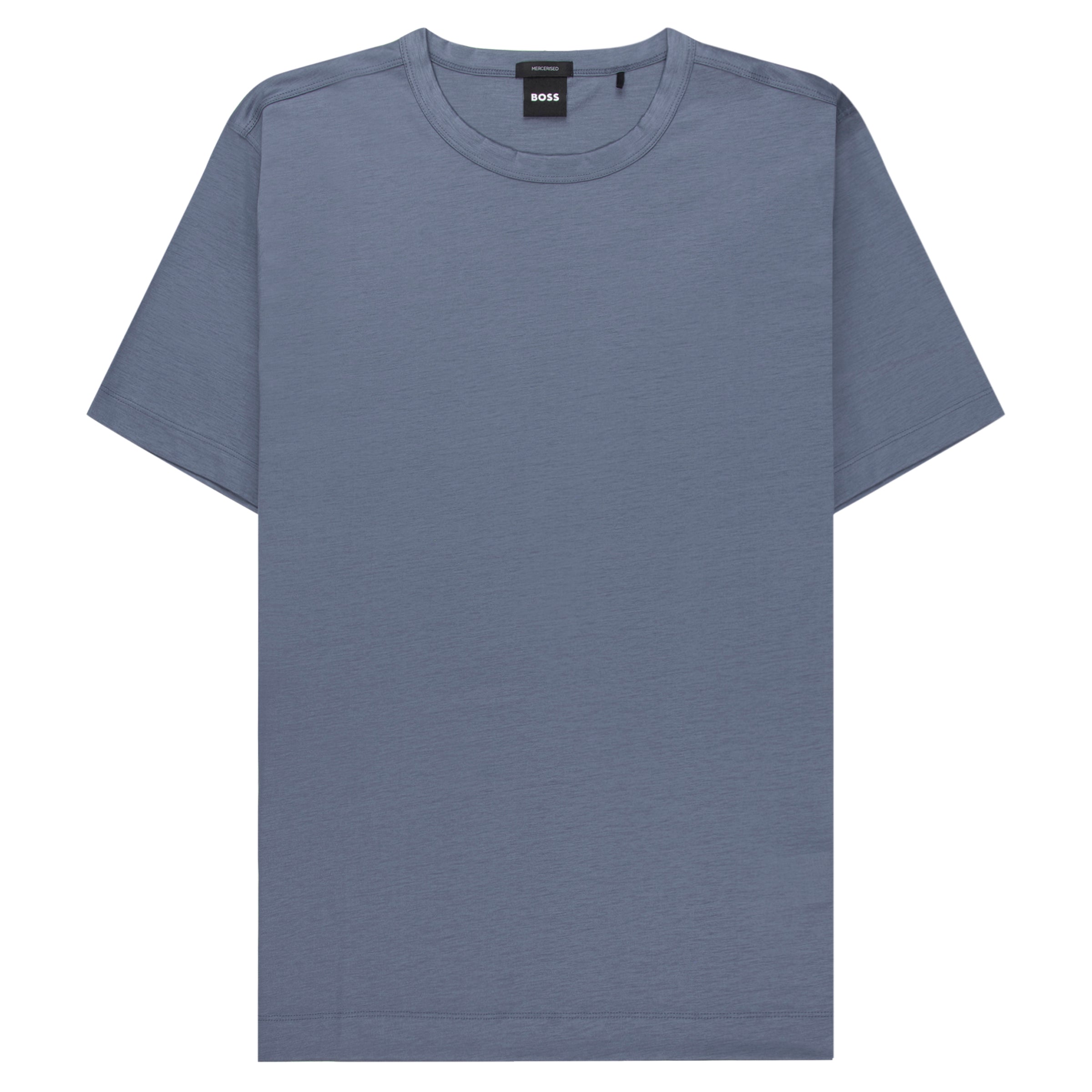 Plain blue t-shirt on a white background