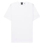 White t-shirt with a brand logo on a white background