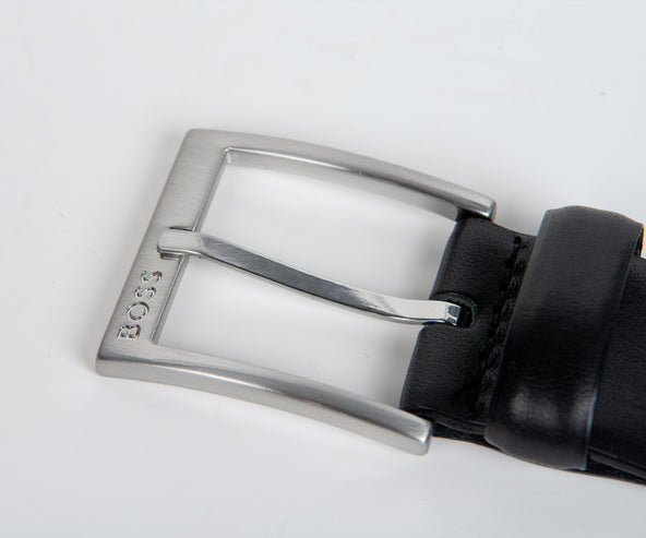 HUGO BOSS Erron Leather Belt Black