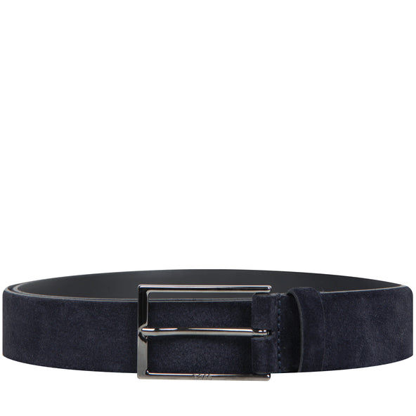 HUGO BOSS Calindo Suede Belt Dark Blue