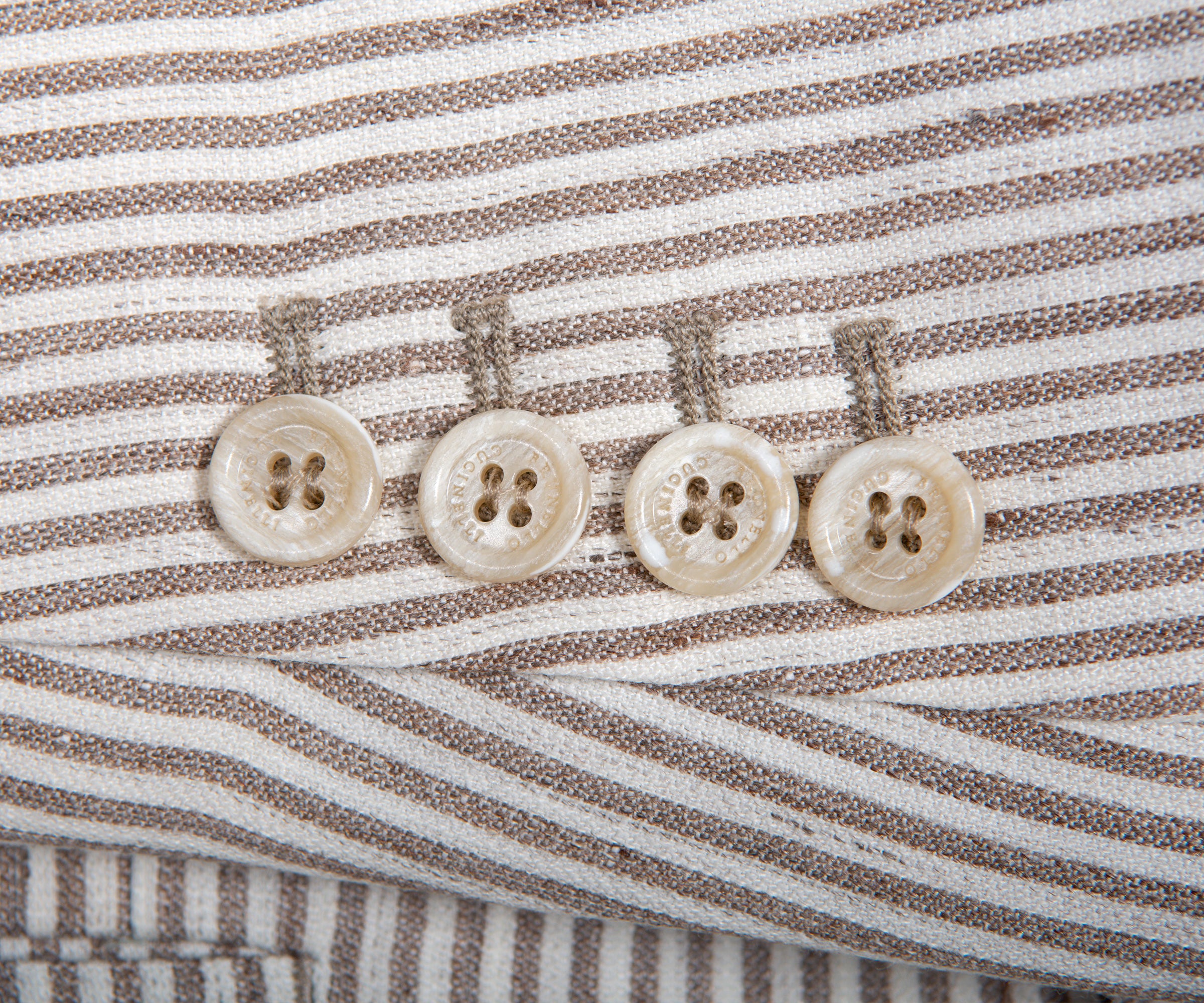 BRUNELLO CUCINELLI 'Bengal Stripe' Linen SB Blazer Beige/White