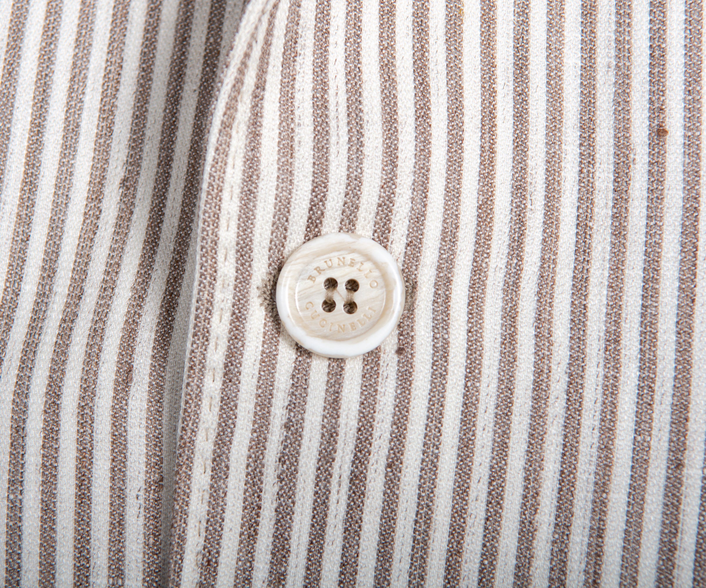 BRUNELLO CUCINELLI 'Bengal Stripe' Linen SB Blazer Beige/White