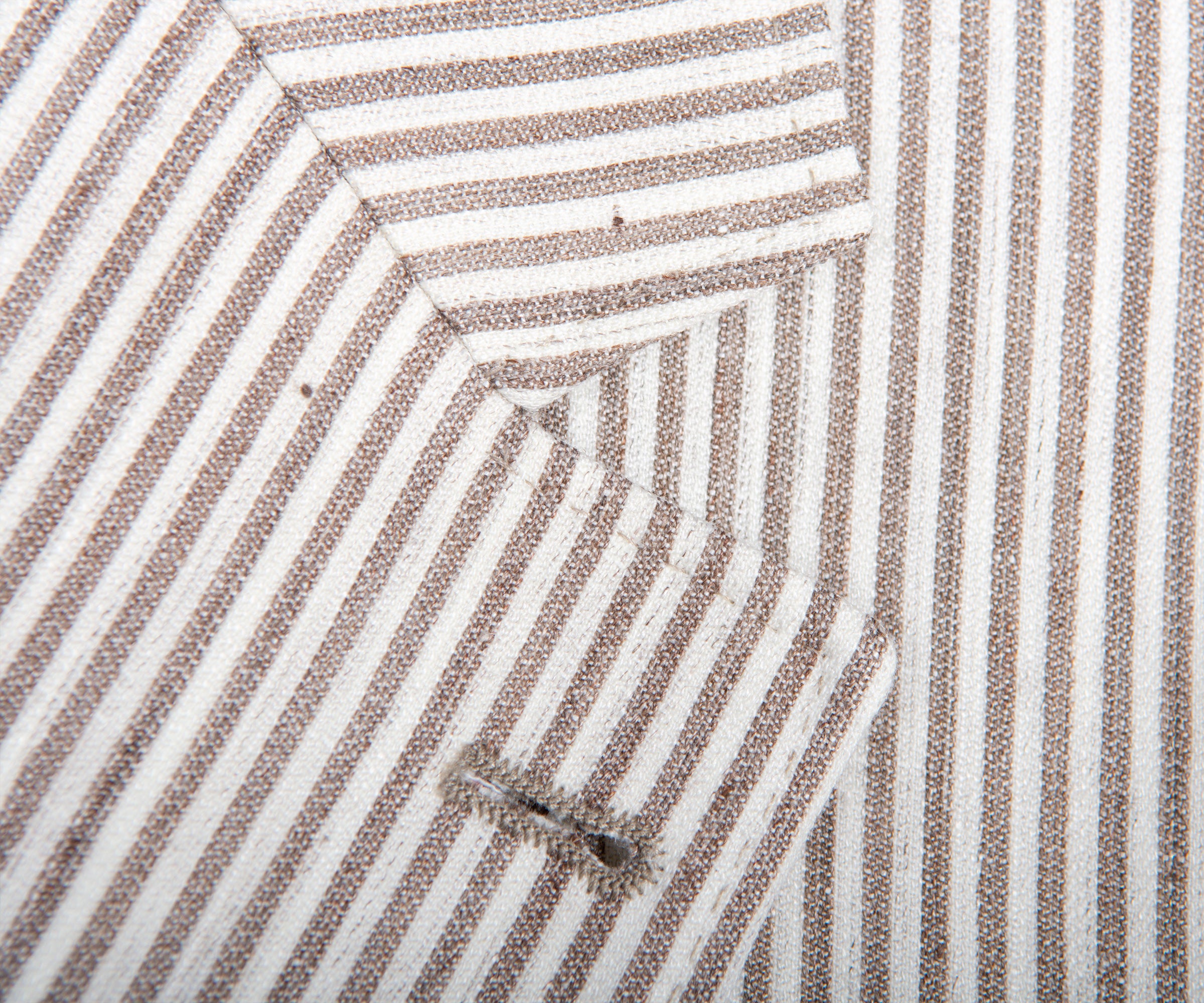 BRUNELLO CUCINELLI 'Bengal Stripe' Linen SB Blazer Beige/White