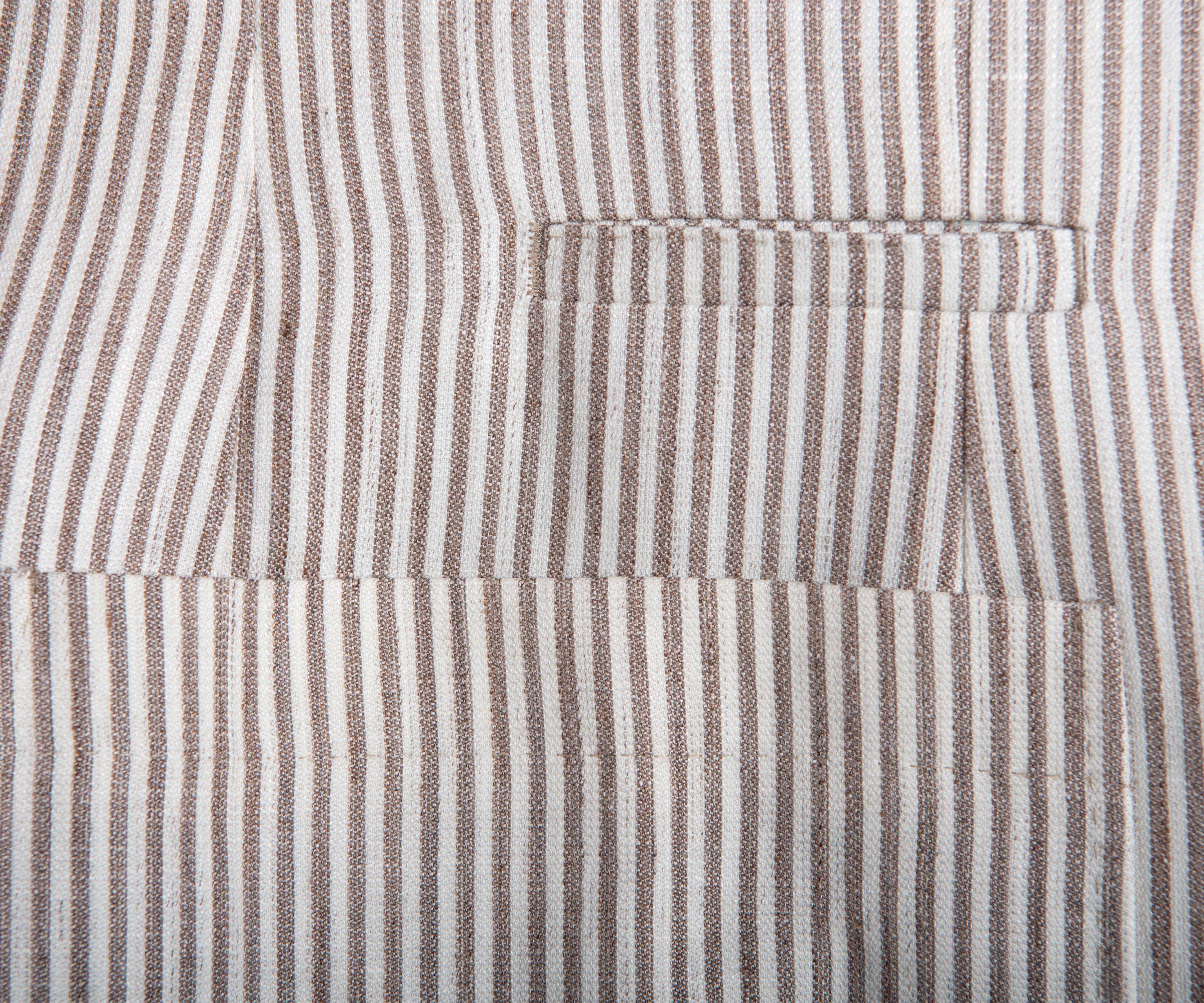 BRUNELLO CUCINELLI 'Bengal Stripe' Linen SB Blazer Beige/White