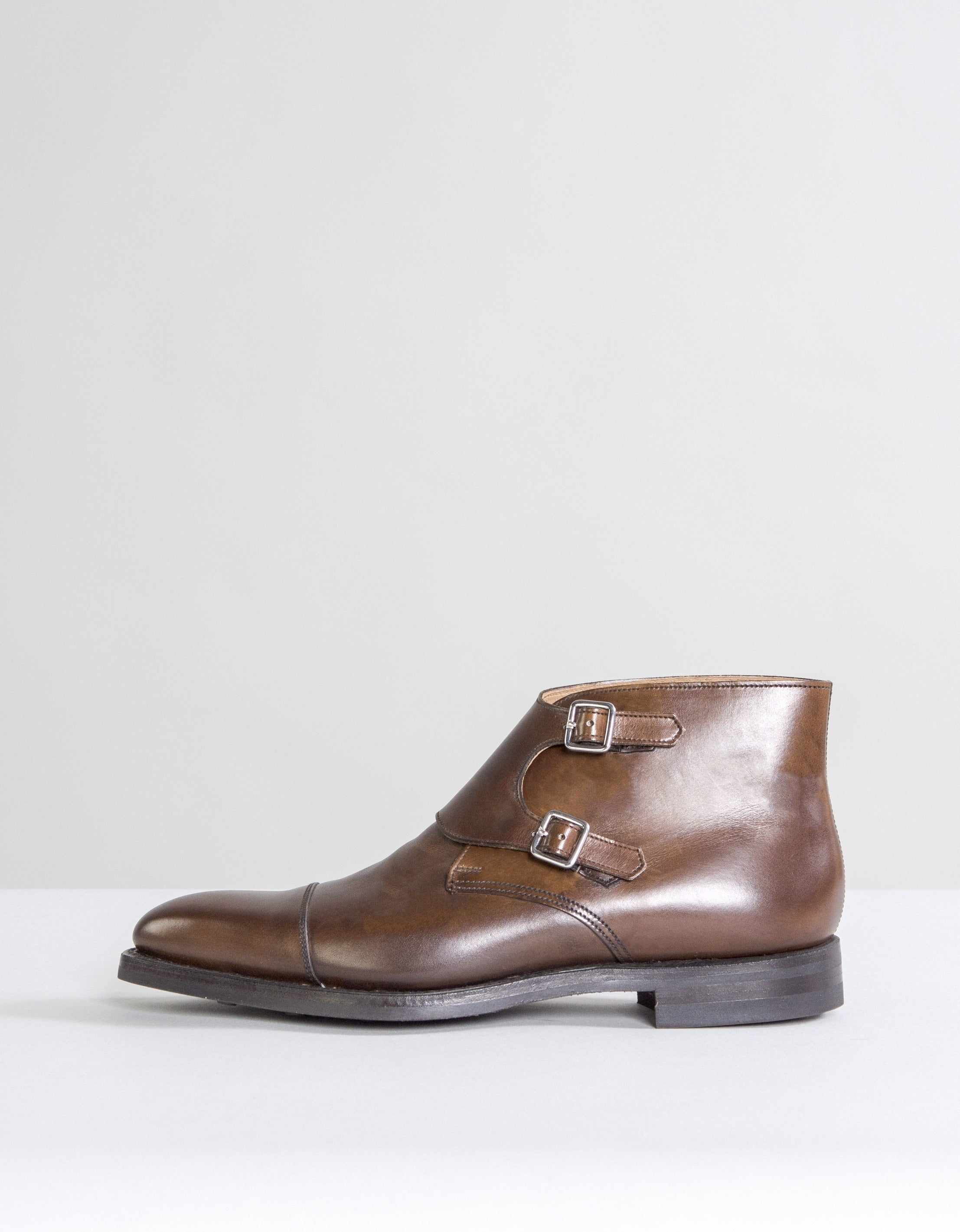 Crockett & Jones Camberley Burnished Calf Leather Boots Brown