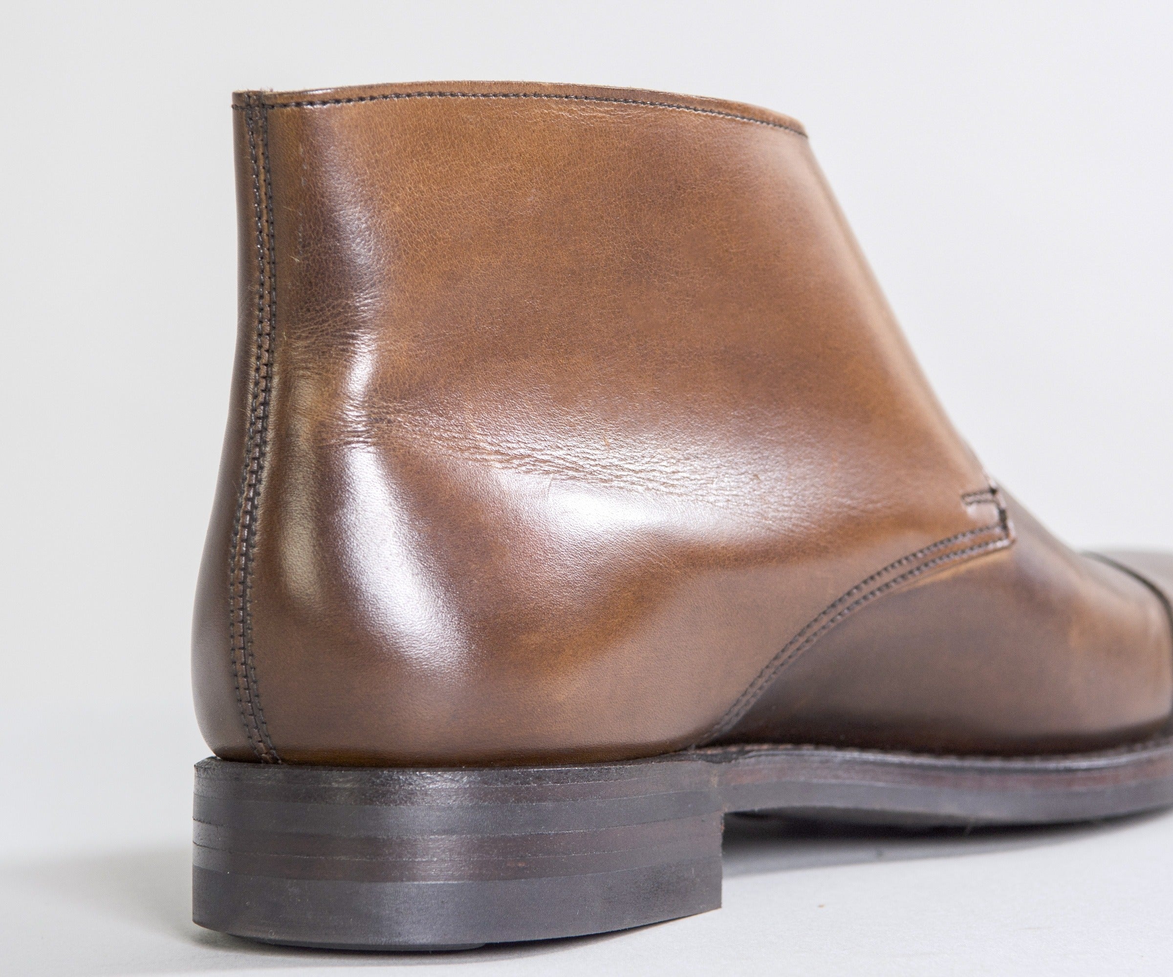 Crockett & Jones Camberley Burnished Calf Leather Boots Brown