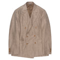 Canali Brown checkered double-breasted blazer