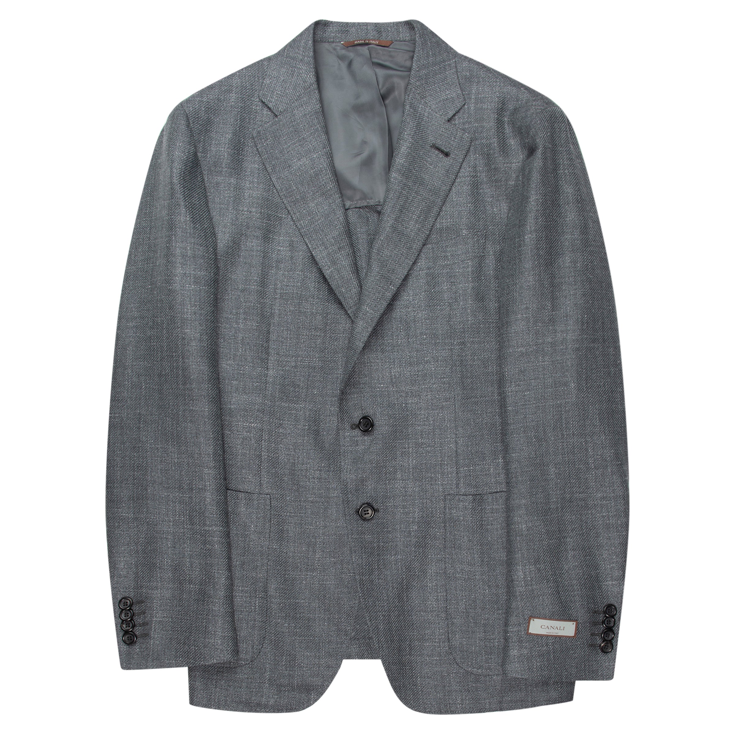 Gray checkered blazer on a white background