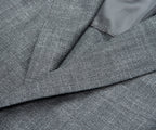 Close-up of gray fabric with a textured pattern