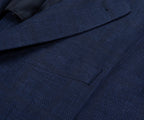 Canali Navy Shadow Check Blazer