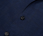 Canali Navy Shadow Check Blazer