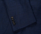 Canali Navy Shadow Check Blazer