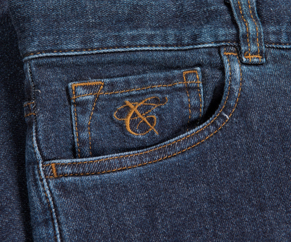 Canali Regular Fit Cashmere Jeans Mid Wash