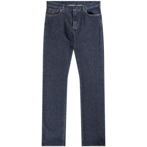 Canali Regular Fit Cashmere Jeans Mid Wash