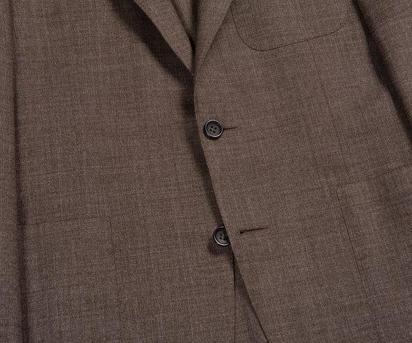 Canali Patch Pocket Casual Textured Suit Brown