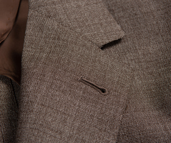 Canali Patch Pocket Casual Textured Suit Brown