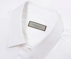 White dress shirt with Canali label on a white background