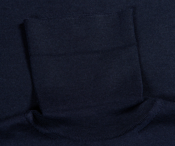 Canali Luxury Knitted Roll Neck Navy