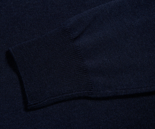 Canali Luxury Knitted Roll Neck Navy