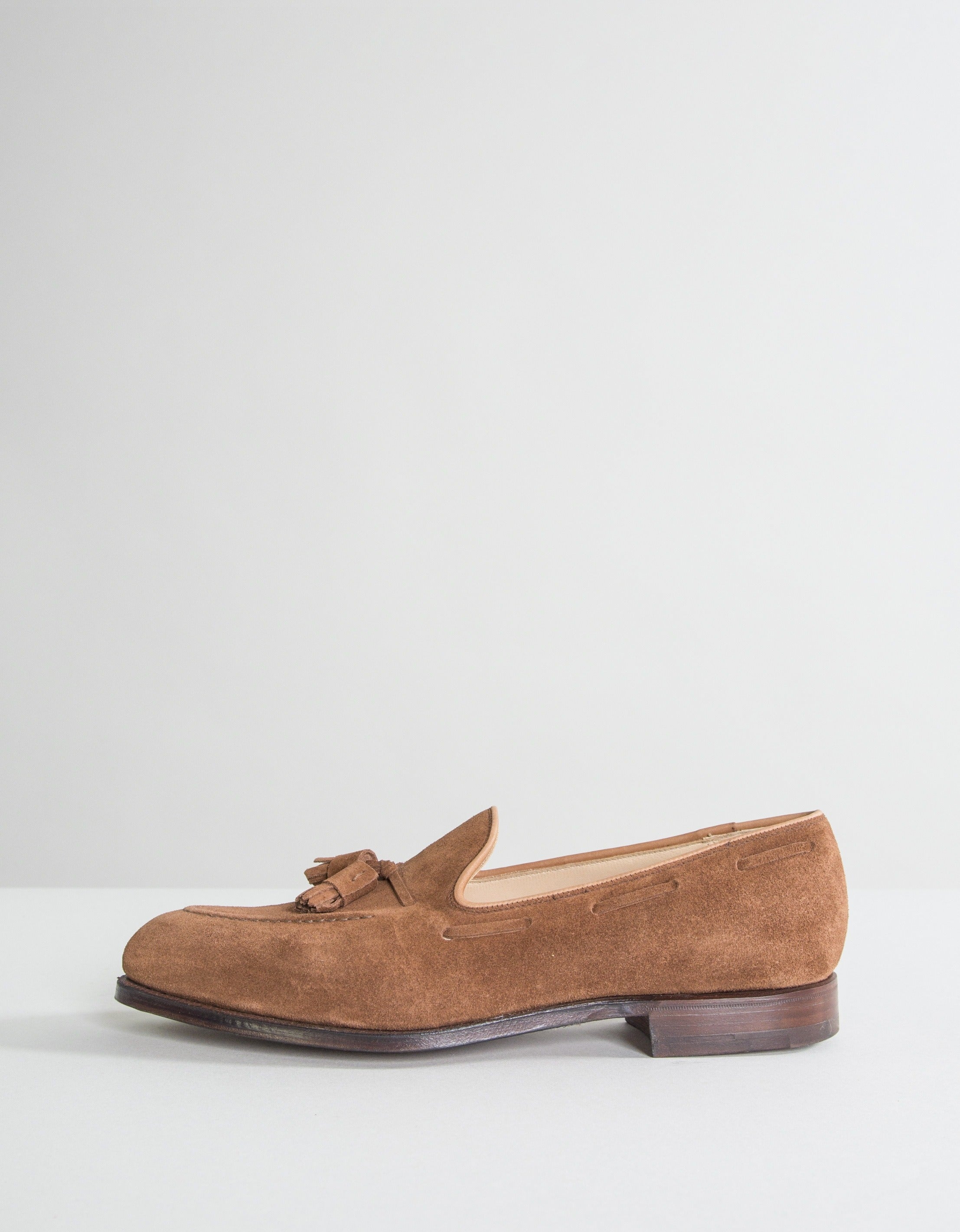 Crockett & Jones 'Cavendish' Suede Loafers Polo Brown