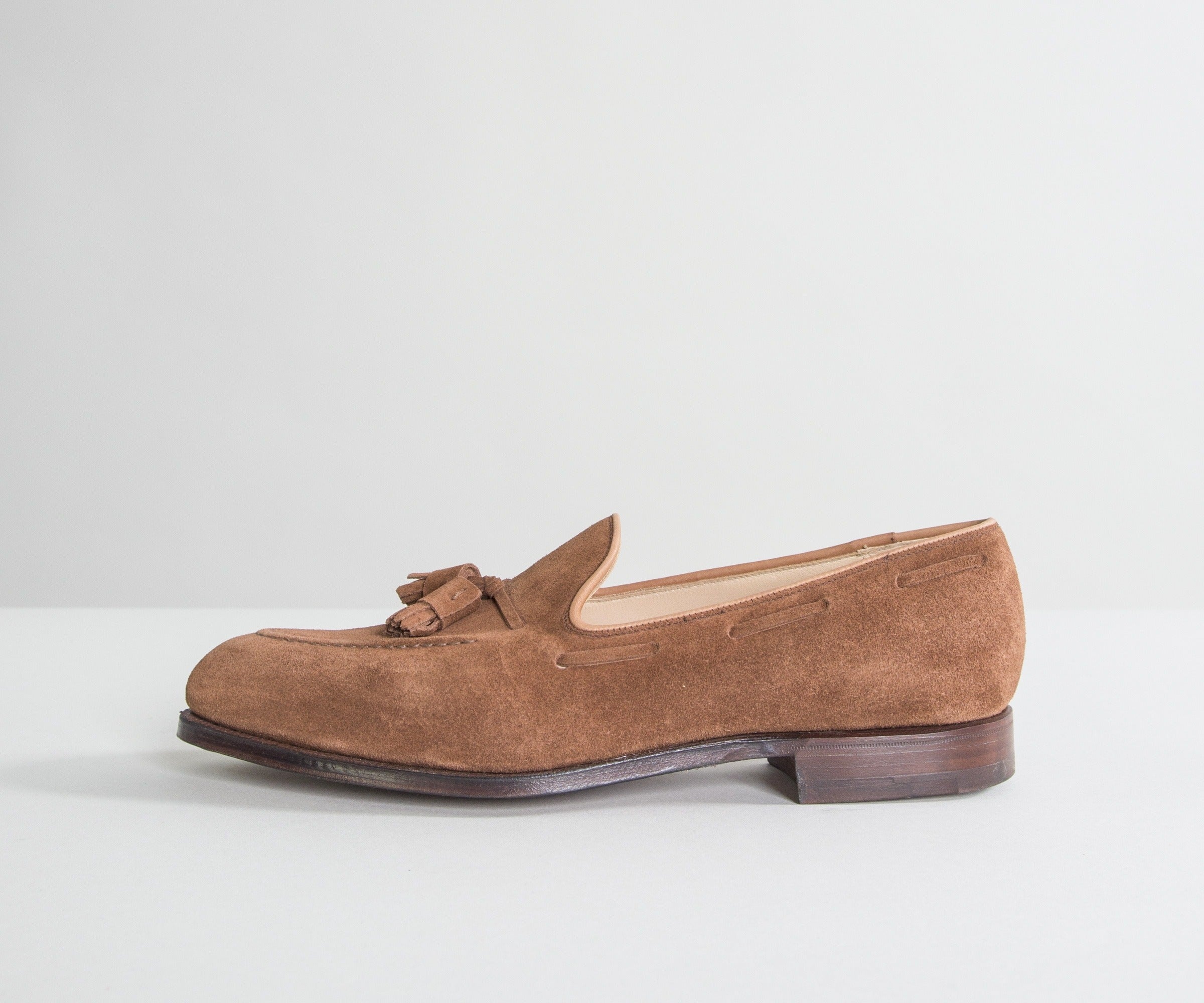 Crockett & Jones 'Cavendish' Suede Loafers Polo Brown