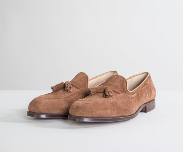 Crockett & Jones 'Cavendish' Suede Loafers Polo Brown