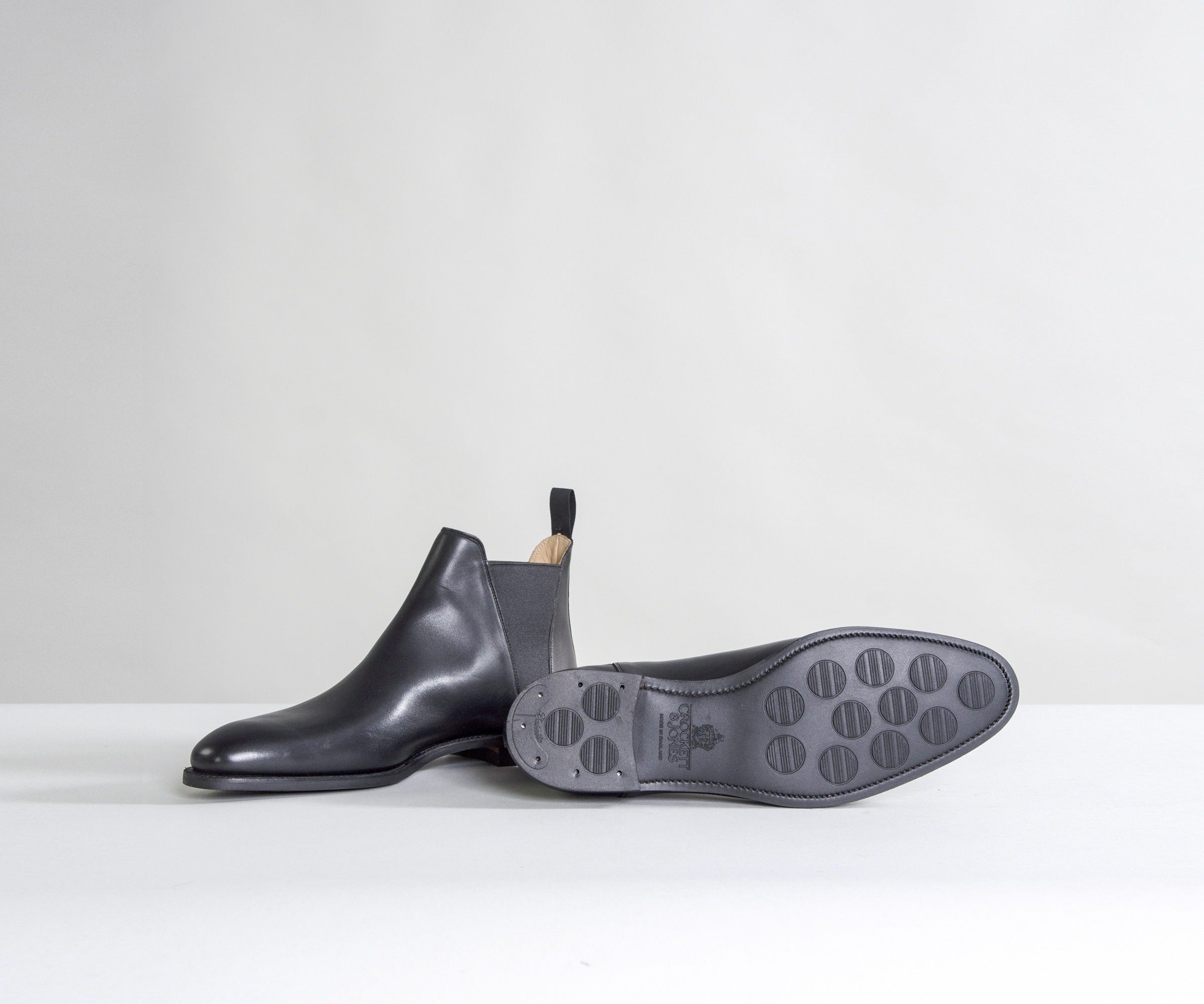 Crockett & Jones Chelsea VIII Calf Leather Boots Black