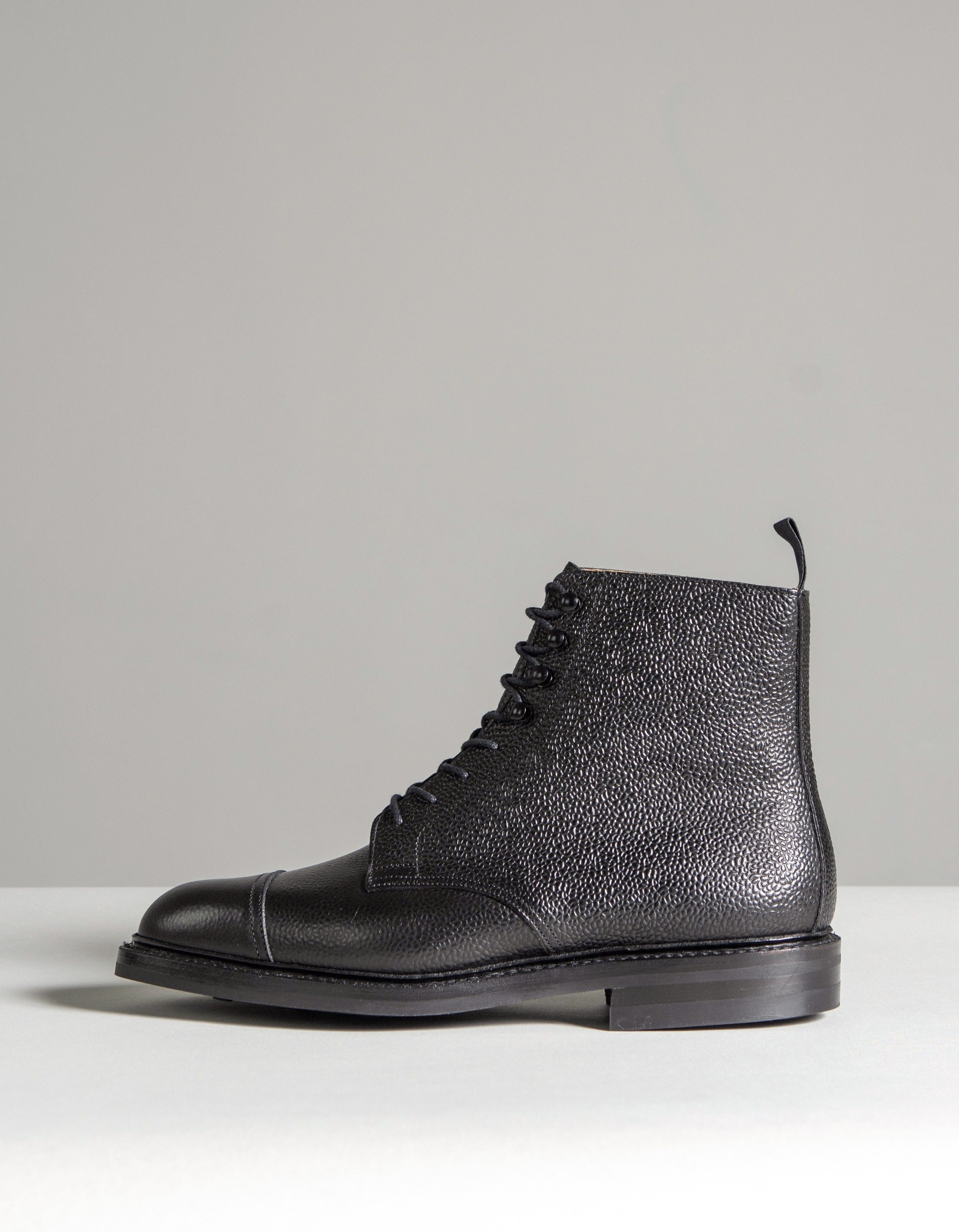 Crockett & Jones 'Coniston' Scotch Country Grain Boots Black