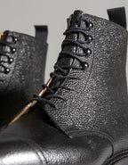 Crockett & Jones 'Coniston' Scotch Country Grain Boots Black