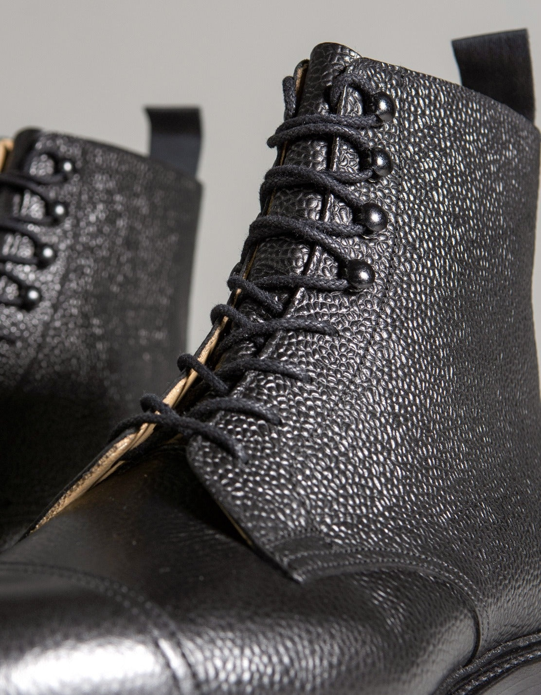 Crockett & Jones 'Coniston' Scotch Country Grain Boots Black