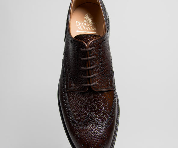 Crockett & Jones 'Pembroke' Leather Brogue Dark Brown