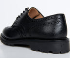 Crockett & Jones 'Pembroke' Leather Brogue Vibram Cleated Sole Black