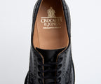 Crockett & Jones 'Pembroke' Leather Brogue Vibram Cleated Sole Black