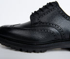 Crockett & Jones 'Pembroke' Leather Brogue Vibram Cleated Sole Black
